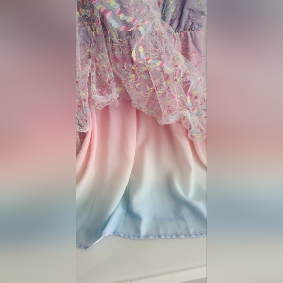 Olivia Rubin Saffy Dress in Neon Rainbow Lace, Size US 4 - Picture 9 of 11